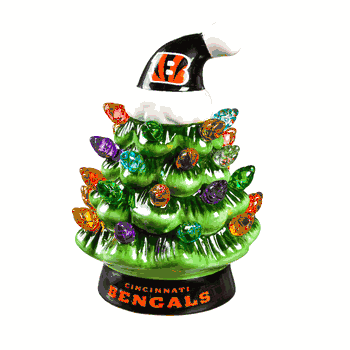 Cincinnati Bengals Christmas Tree 4 Inch LED Tabletop