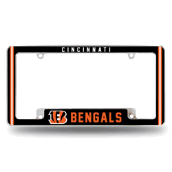 Cincinnati Bengals Classic 12" x 6" Chrome All Over Automotive License Plate Frame