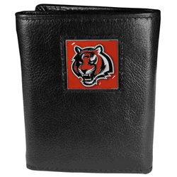 Cincinnati Bengals Deluxe Leather Tri-fold Wallet