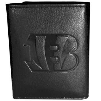 Cincinnati Bengals Embossed Leather Tri-fold Wallet