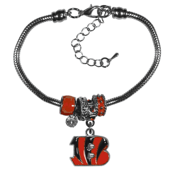 Cincinnati Bengals Euro Bead Bracelet