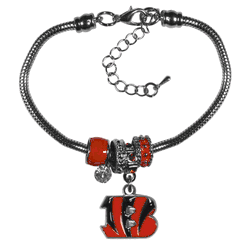 Cincinnati Bengals Euro Bead Bracelet