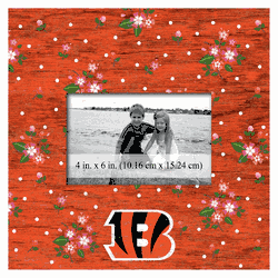 Cincinnati Bengals Floral 10x10 Frame