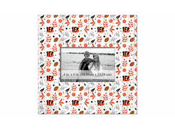 Cincinnati Bengals Floral Pattern 10x10 Frame