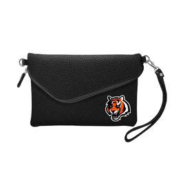Cincinnati Bengals Fold Over Crossbody Pebble ALT