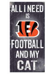 Cincinnati Bengals Football and My Cat 6x12 Sign