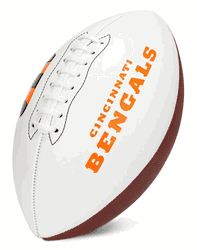 Cincinnati Bengals Franklin NFL Team Signature Autograph White Panel Football