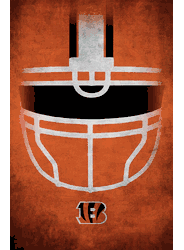 Cincinnati Bengals Ghost Helmet 17x26