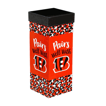 Cincinnati Bengals Glass 17oz Wine Stemmed Boxed