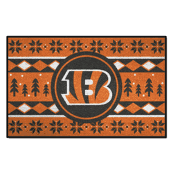 Cincinnati Bengals Holiday Sweater Starter Mat Accent Rug - 19in. x 30in.