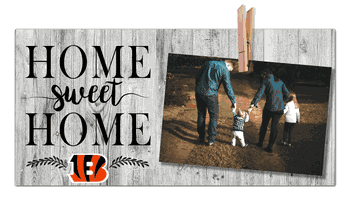 Cincinnati Bengals Home Sweet Home Clothespin 6x12