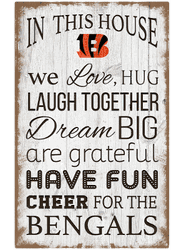 Cincinnati Bengals In This House 11x19 Sign