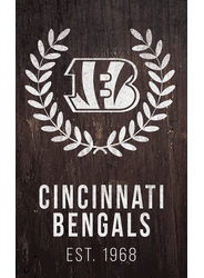 Cincinnati Bengals Laurel Wreath 11x19 Sign