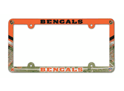 Cincinnati Bengals License Plate Frame Plastic Full Color Style
