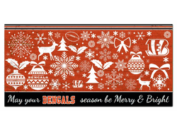 Cincinnati Bengals Merry and Bright 6x12 Sign