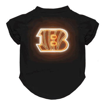 Cincinnati Bengals Neon Pet T-Shirt, Large