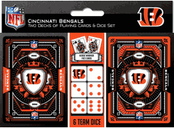 Cincinnati Bengals NFL 2-pack Playing Cards & Dice Set