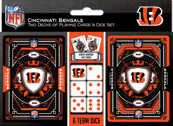 Cincinnati Bengals NFL 2-pack Playing Cards & Dice Set
