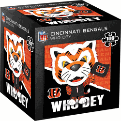 Cincinnati Bengals NFL Mascot 100 Piece Square Puzzle