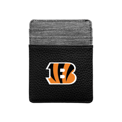 Cincinnati Bengals Pebble Front Pocket Wallet Black