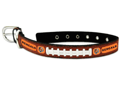Cincinnati Bengals Pet Collar Leather Classic Football Size Medium