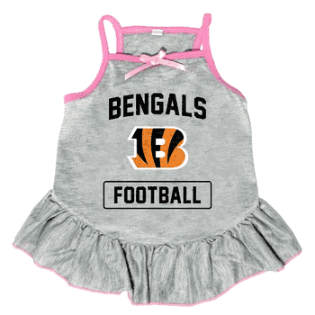 Cincinnati Bengals Pet Dress Grey Type XSmall