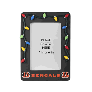 Cincinnati Bengals Picture Frame with Holiday Lights