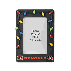 Cincinnati Bengals Picture Frame with Holiday Lights