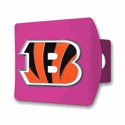 Cincinnati Bengals Pink Metal Hitch Cover with  3D Color Emblem