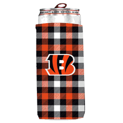 Cincinnati Bengals Plaid Insulated Slim Can Sleeve