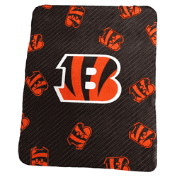 Cincinnati Bengals Repeating Classic Fleece Throw