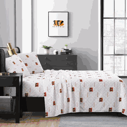 Cincinnati Bengals Scatter Bedding Sheet Set Queen