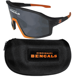 Cincinnati Bengals Shield Sunglasses with Case