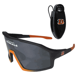 Cincinnati Bengals Shield Sunglasses with Visor Clip