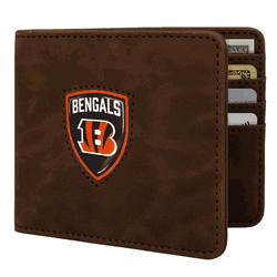 Cincinnati Bengals Shield Wallet - Brown