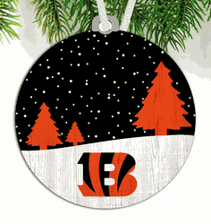 Cincinnati Bengals Snow Scene Ornament