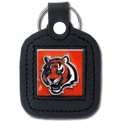Cincinnati Bengals Square Leatherette Key Chain