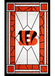 Cincinnati Bengals Stained Glass 11x19 Wood Sign