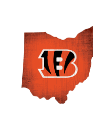 Cincinnati Bengals Team Color Logo State Sign
