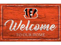 Cincinnati Bengals Team Color Welcome 11x19 Sign