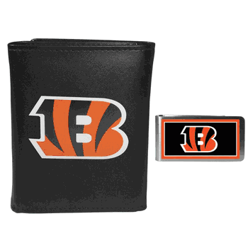 Cincinnati Bengals Tri-fold Wallet & Color Money Clip