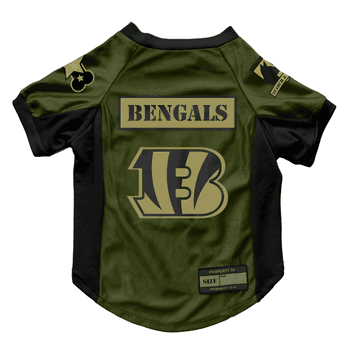 Cincinnati Bengals Valor Pet Stretch Jersey - Small