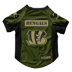 Cincinnati Bengals Valor Pet Stretch Jersey - XS