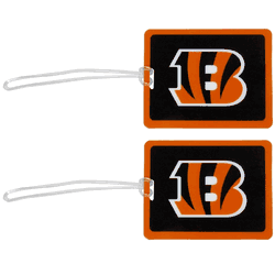 Cincinnati Bengals Vinyl Luggage Tag, 2pk