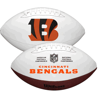 Cincinnati Bengals Wilson NFL Live Signature Autograph White Panel Football