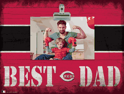 Cincinnati Reds 10" x 8" Best Dad with Stripe Clip Frame