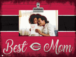 Cincinnati Reds 10" x 8" Best Mom with Stripe Clip Frame
