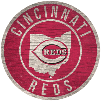 Cincinnati Reds 12 in. Circle w/ State Sign