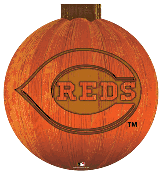 Cincinnati Reds 12 in. Halloween Pumpkin Sign