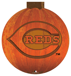 Cincinnati Reds 12 in. Halloween Pumpkin Sign